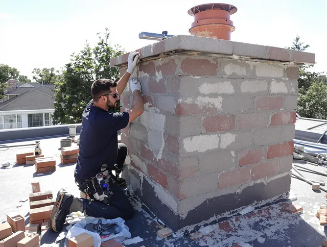 Advanced chimney repair process by Indian Trail Chimney Sweep in Indian Trail, NC