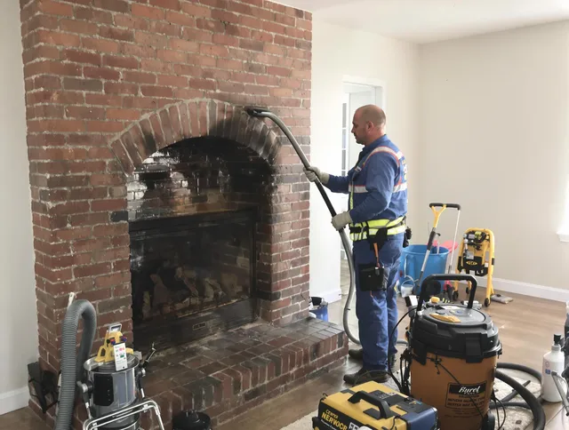 Indian Trail Chimney Sweep expert performing detailed chimney sweep in Indian Trail, NC