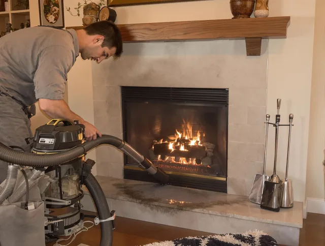 Routine fireplace upkeep by Indian Trail Chimney Sweep in Indian Trail, NC