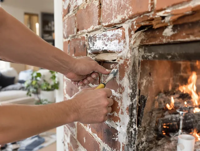 Routine fireplace repair by Indian Trail Chimney Sweep in Indian Trail, NC