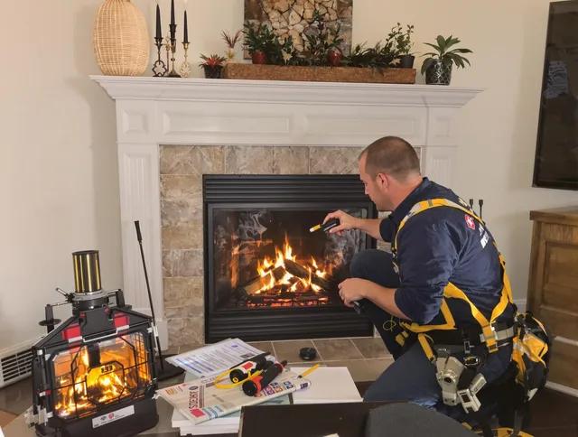 Safety-focused fireplace inspection by Indian Trail Chimney Sweep in Indian Trail, NC