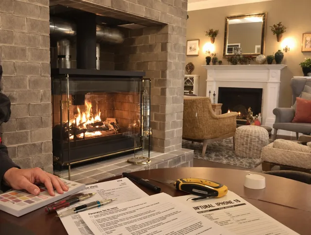 Indian Trail Chimney Sweep verifying fireplace safety measures in Indian Trail, NC